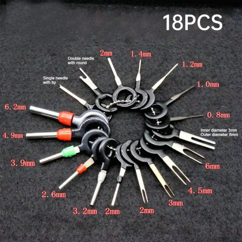 Car Terminal Tools Automotive Plug Terminal Removal Tool Electrical Wire Crimp Split Connectors Pin Extractor Kit Keys for Car Repair Take Out Pins