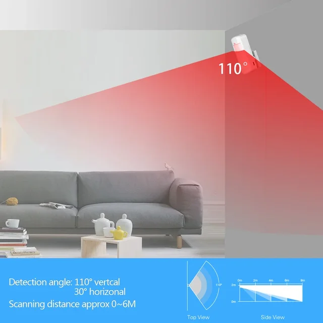 ALARMEST Wireless Infrared Motion Detector 433MHz eV1527 for Home Alarm System PIR Motion Sensor Detector 2