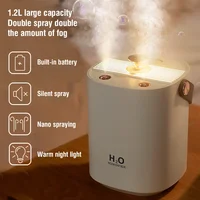 1200ML Wireless Double Nozzle Air Humidifier USB Rechargeable Essential Oil Aroma Diffuser Humidifier essential oil Air diffuser 1