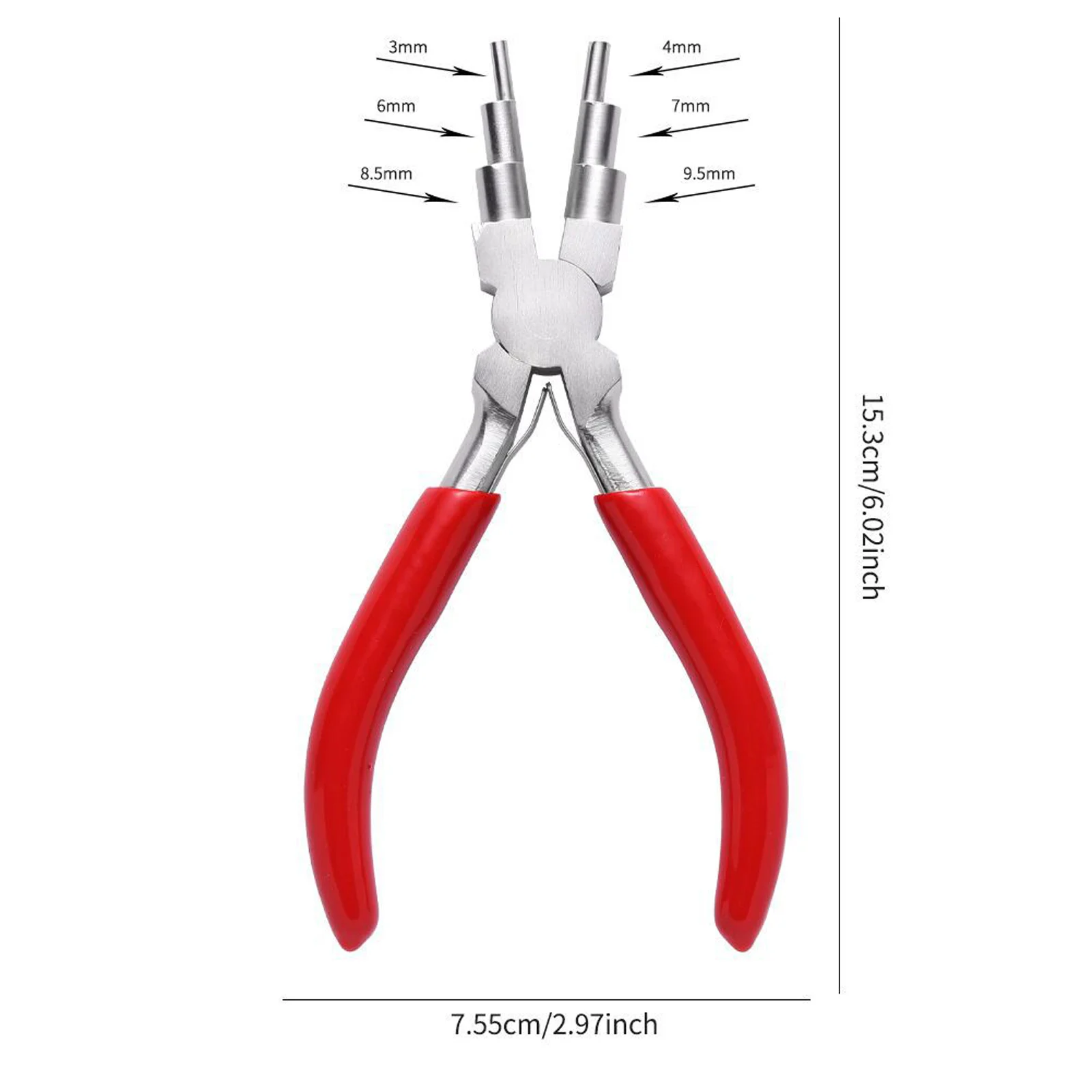 6 In 1 DIY Jewellery Plier Wire Looping Forming Pliers 3 10mm Bail Making Ring Plier Hand
