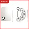 ABAJ-Makeup Mixing Palette Stainless Steel Cosmetic Palette Professional Nail-Art Palette With Spatula Tool 1
