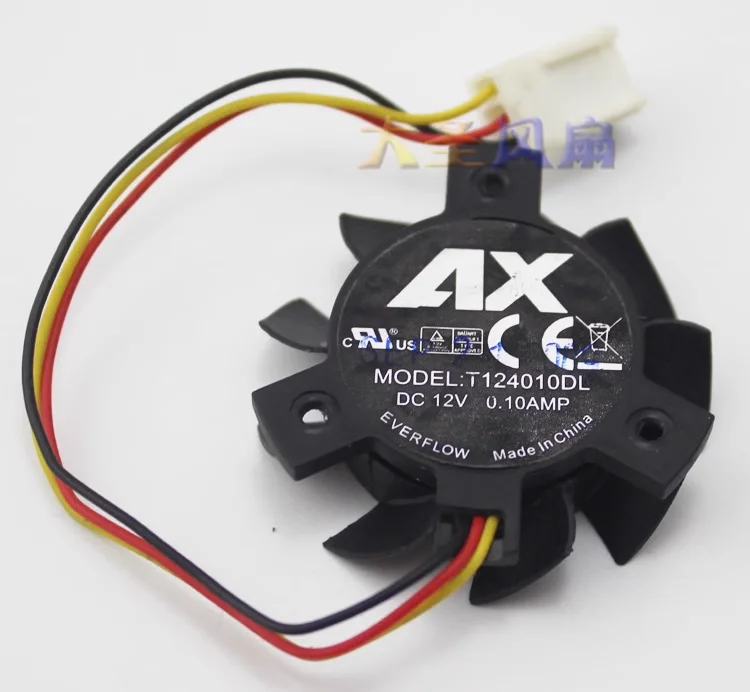thumbnail image 2 of Cooling Fan T124010DL For ASUS HD4550 Gard Cooler 2pin 37mm 12V 2 of 9