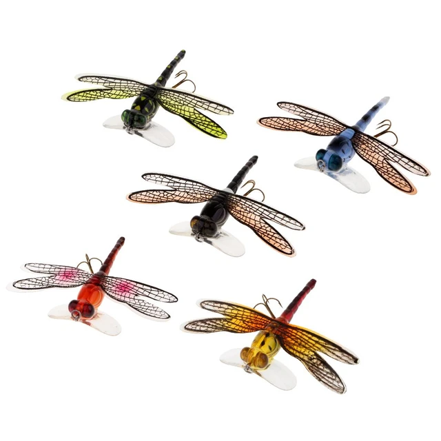 Surface Water Dragonfly Popper with Vivid , Lure Fly Fishing Flies -  AliExpress