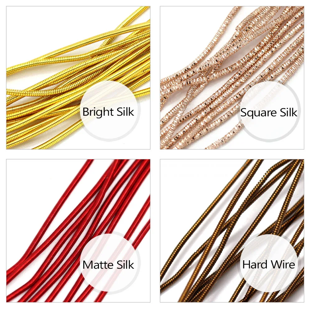 French Wire Coil Bullion Wire Purl Gimp Hard Silk Thread Copper Metallic Goldwork Embroidery Thread Handmade Jewelry 10g jewelry making supplies
