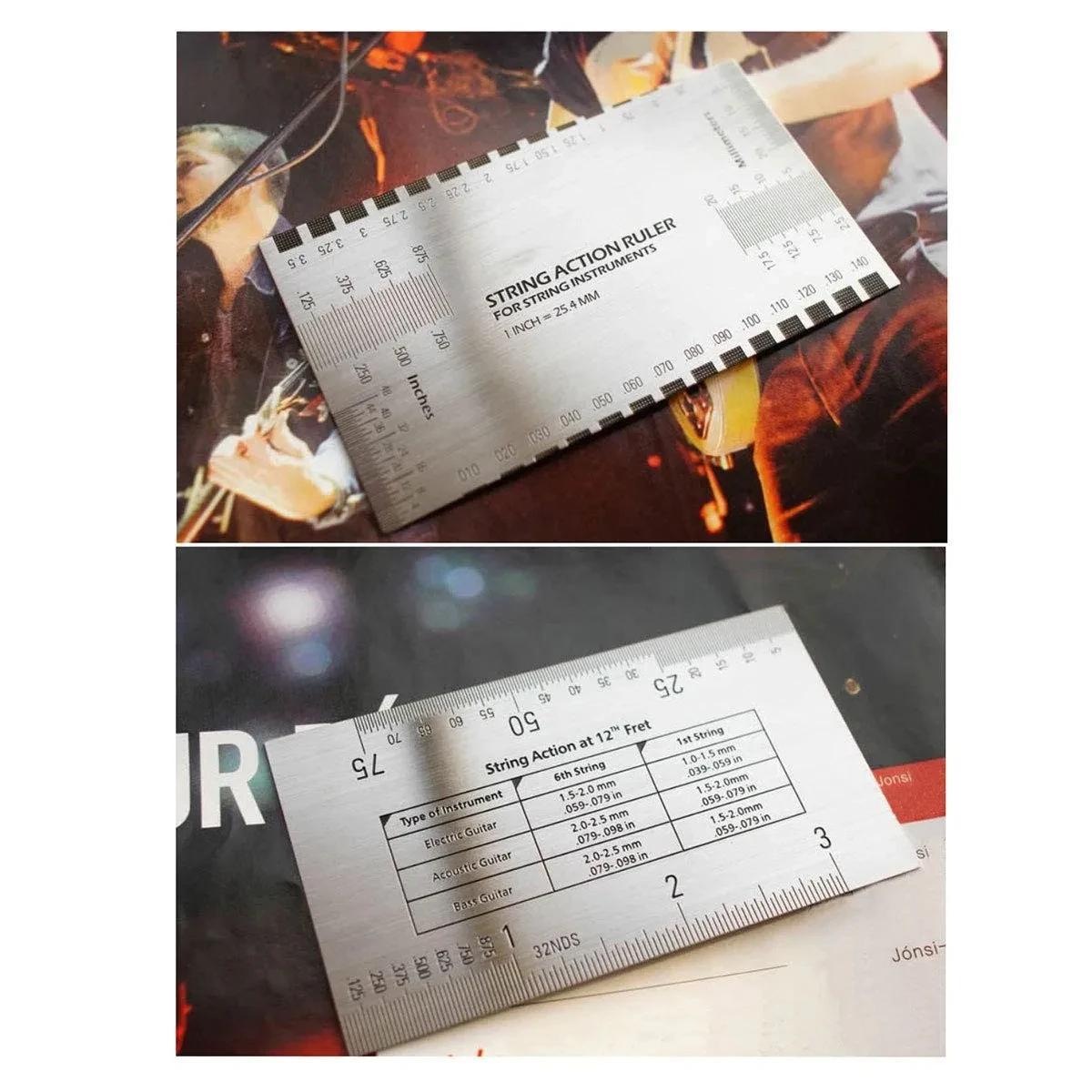 Description Picture 4 of itemMiwayer String Action Ruler Gauge,Guitar Repairing Tool for Luthier,Fit for Guitar,Ukulele,Bass,Banjo,Mandolin