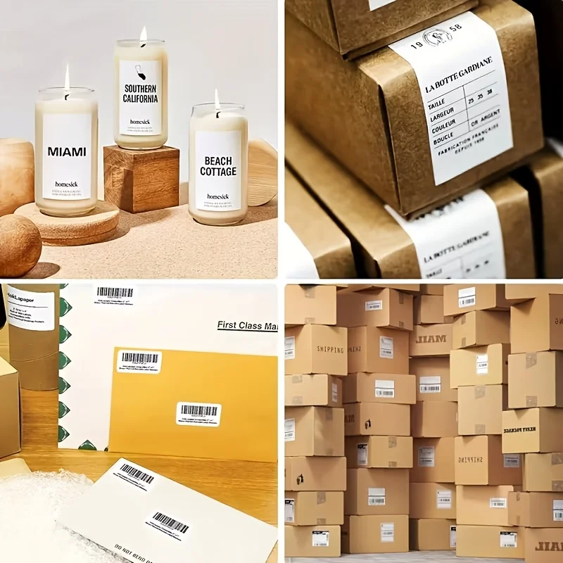 다양한 크기의 흰색 자가 접착 라벨, M110 M120 M150 M200 M220 M250 라벨 프린터와 호환 가능, 주소, 바코드 및 선물 포장용