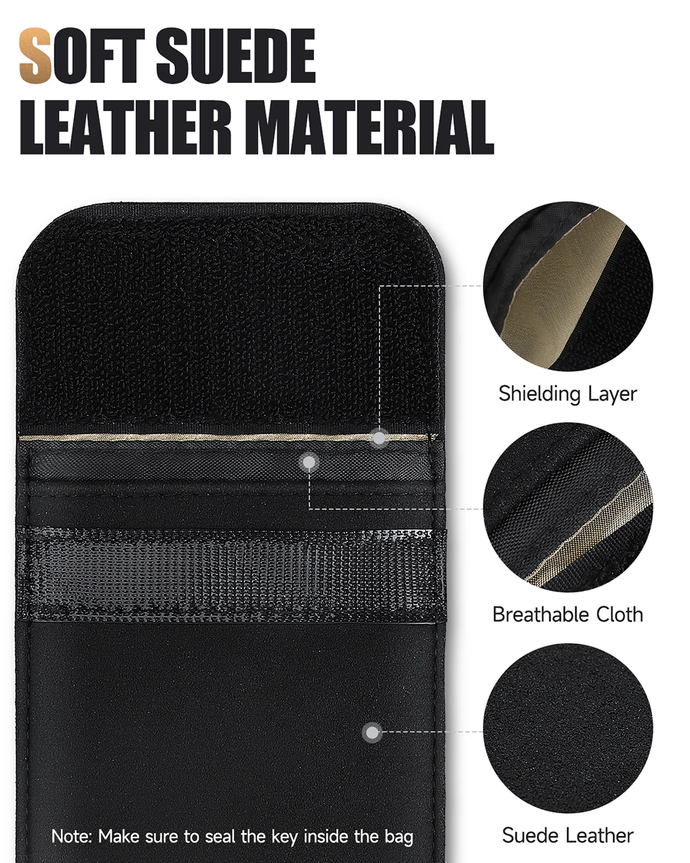 Awapow Signal Blocking Faraday Bag - Anti-Theft Shielding and RFID Protection Case