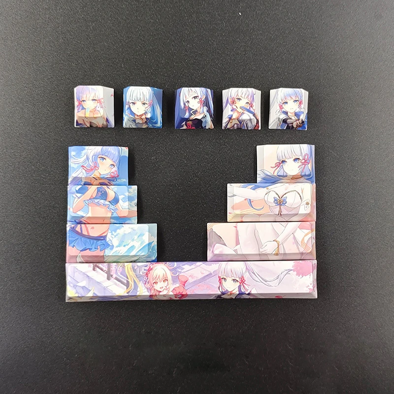 Anime Character Design Custom Keycaps 12 Chaves Dye-subbed Keycap Space Bar Chaves 6.25u Cherry Perfil Keycaps para Teclado Mecânico Diy - Imagem 2