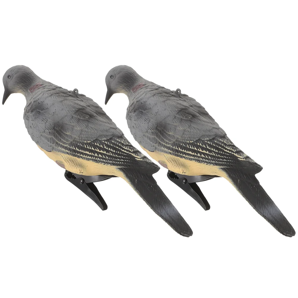 

2Pcs Hunting Pigeon Fake Pigeon Model Pigeon Figurine Fake Pigeon Model Outdoor Tree Decor