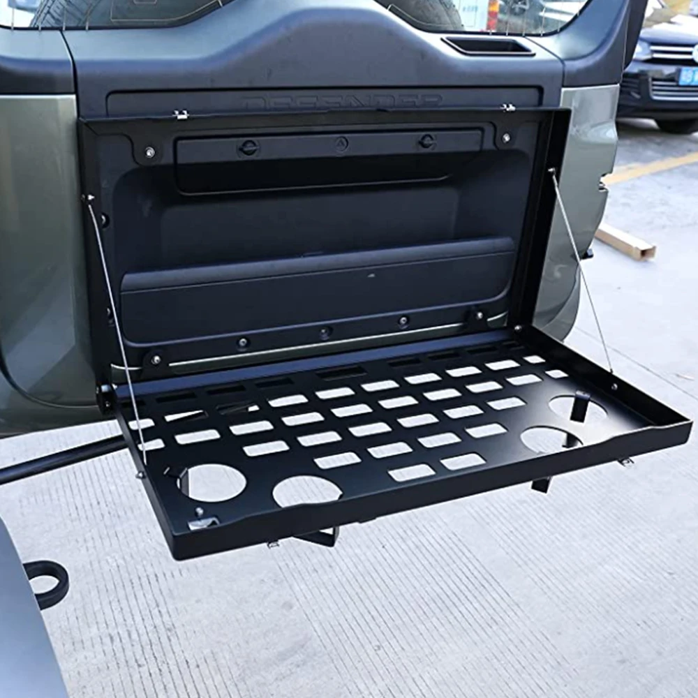 折りたたみ式ランドローバーdefender,マットブラック,テールゲート