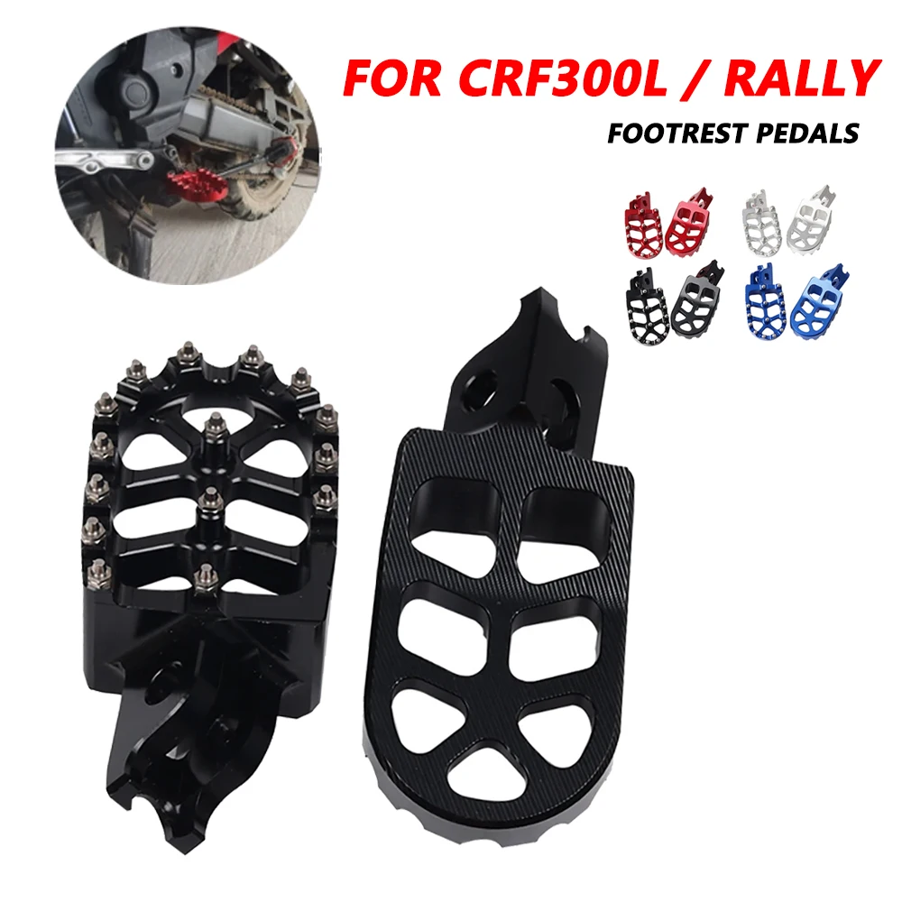 Motorcycle Accessories motorcycle accessories motorcycle footrests motorcycle foot pedals FootRest Footpegs Foot Pegs Pedals Plate Foot Rests For Honda CRF300L CRF 300 L CRF300 Rally CRF 300L 250