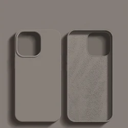 Luxury Shockproof Liquid Silicone Phone Case - Soft Bumper Cover for iPhone 17 (Titanium Gray)
