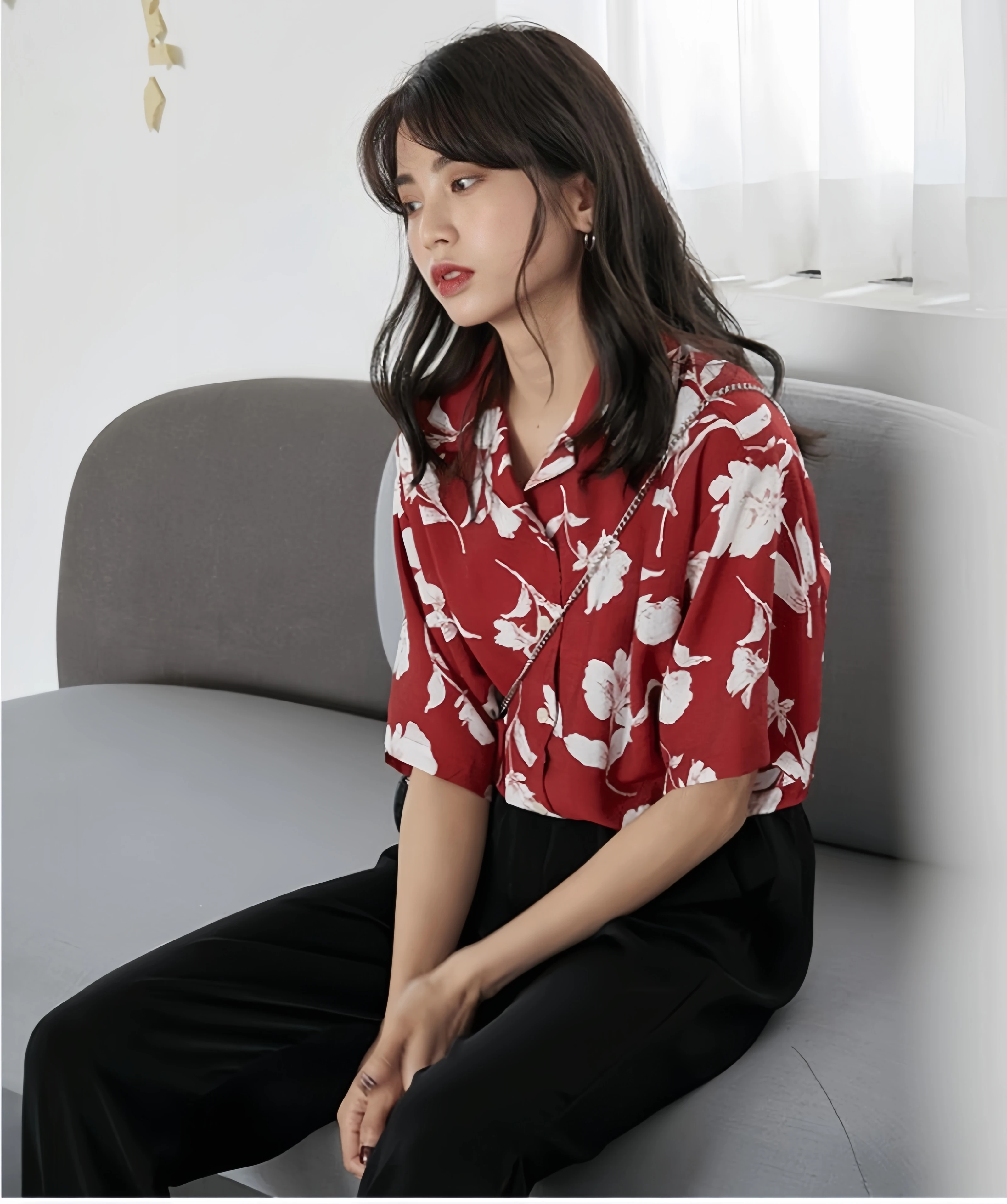 Женская рубашка в богемном стиле, новый корейский модный топ для начальной школы, свежая Студенческая ретро модная дизайнерская рубашка с коротким рукавом