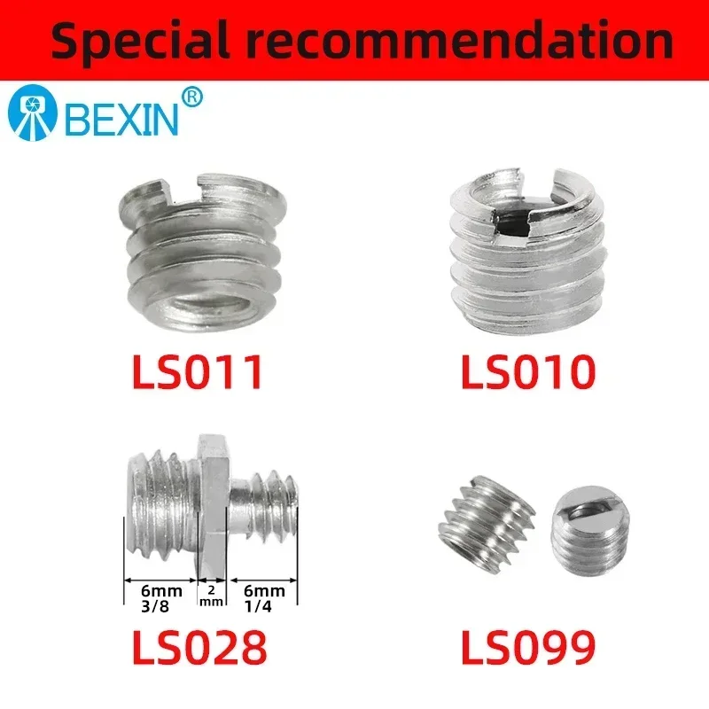 Camera accessory 1/4 and 3/8 screw conversion kit suitable for SLR cameras and tripod accessories with screw conversion camera screw mount