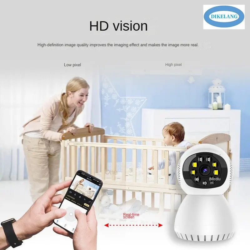 360-Degree Full View WiFi Camera, Smart Home Security Camera with Full Color, HD Video, and 5G Dual-Band Wireless