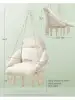 SONGMICS Hanging Chair, Hammock Chair with Large, Thick Cushion, Boho Swing Chair for Bedroom, Patio, Balcony, Garden 6