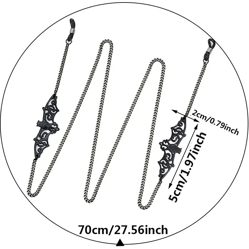 Elegant Bat Beads Eyewear Chain Necklace Strap