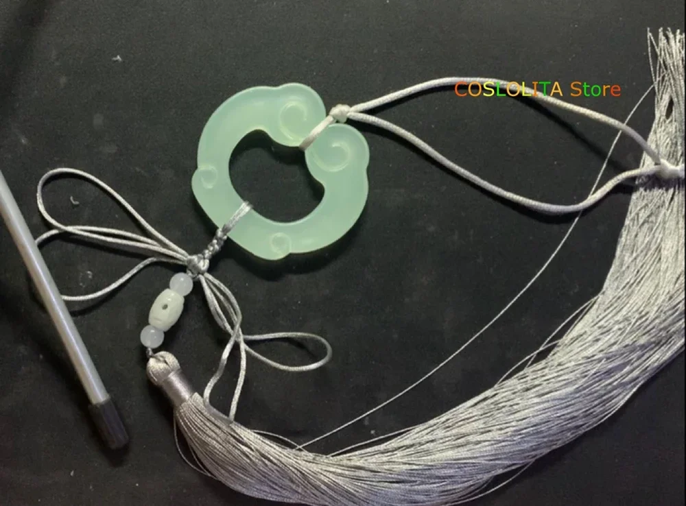 

Аниме большой мастер демонического культивирования сумки кулон MDZS Wei Wuxian Lan wangji серебристо-серая кисточка нефрит рождественские подарки