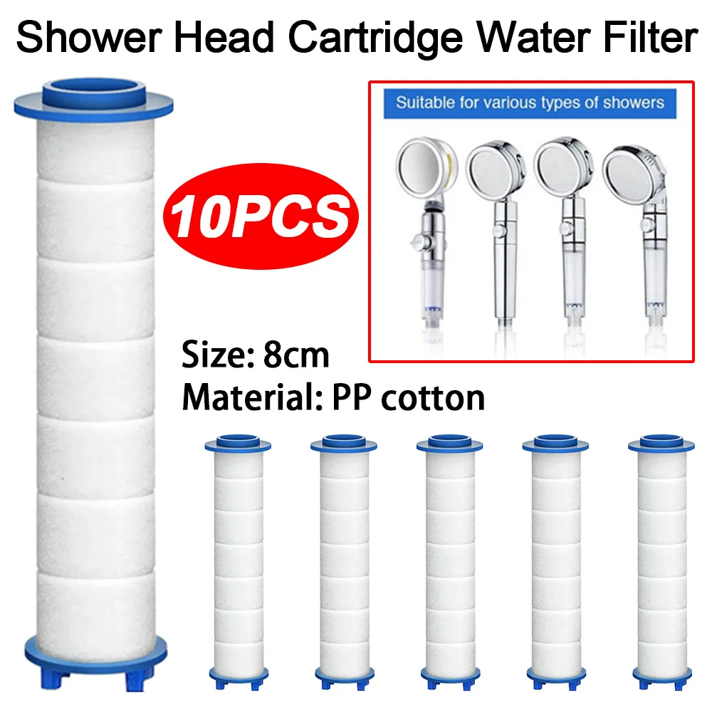 10Pcs Replacement Shower Head Filter for Most Held Showerhead Shower Water Filter to Remove Chlorine Fluoride and Hard Water