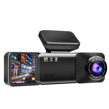 Dashcam GPS Osmo 4K con Telecamera Anteriore e Posteriore per Auto, Monitoraggio Parcheggio, 170° °   Grandangolo, visione nottu