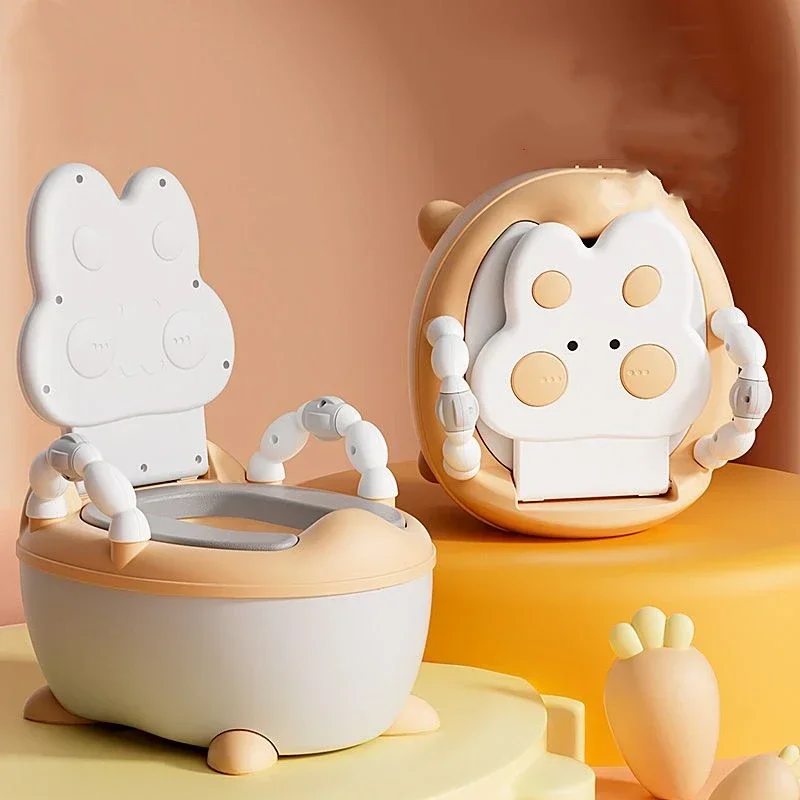Training Toilet for Kids Portable Children's Pot Potty Cute Rabbit Baby Toilet Pot Porta-potty Urinal Children Toilet Seat Lid