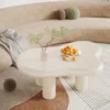 White Cloud Coffee Table, Cute End Modern Coffee Table, Cartoon Coffee Table, Cream White 6