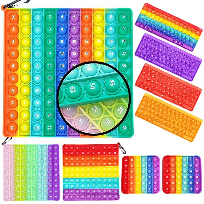 9/10/12 Multiplication Table Montessori Big Size Push Bubble Kids Toy Math Arithmetic Teaching Aids Educational Learning Toys
