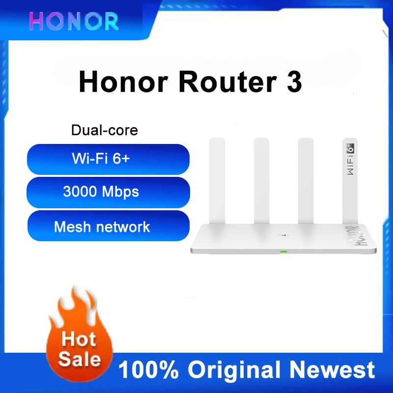 Router Honor Originale 3 Wifi 6 + 3000Mbp 2.4 Ghz E 5 Ghz Dual-Core 128 Mb Wireless Wifi Extender Router Smart Home Facile Installazione