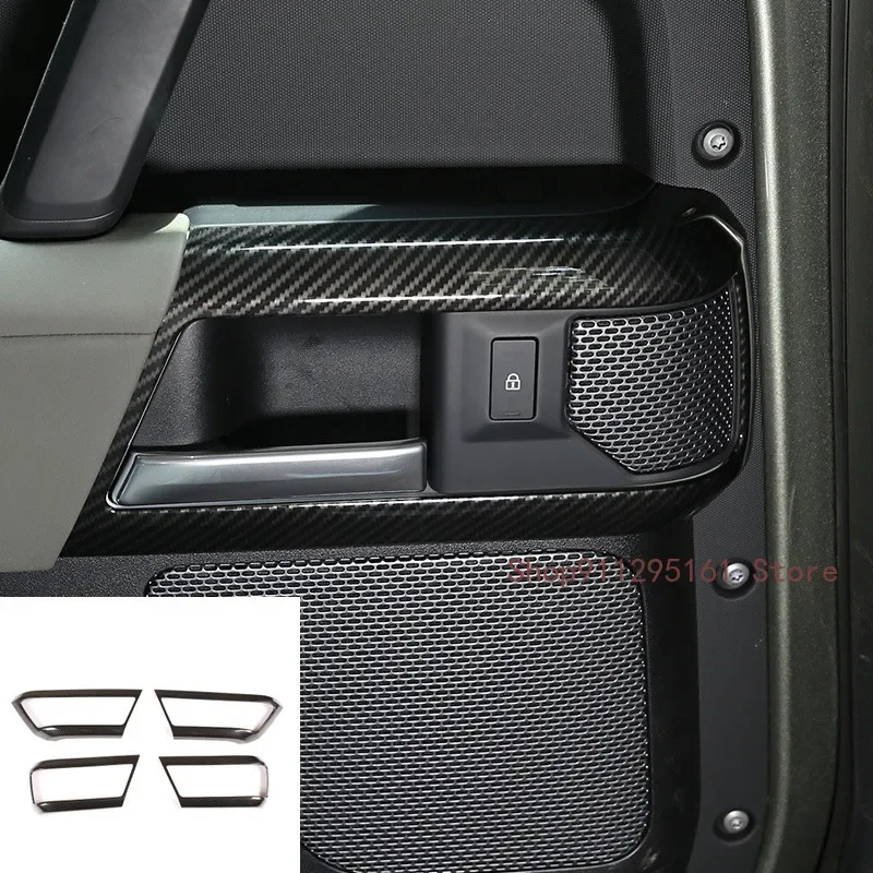 

Car interior Door Frame Trim for Land Rover Defender 90 110 20-22 Carbon fiber Door Inner Handle Decorative Frame Car Decoration