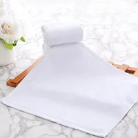 Hotel towels 100% pure cotton white set embroidered gym travel hand towels face towels machine washable hair towels combed cotto 3