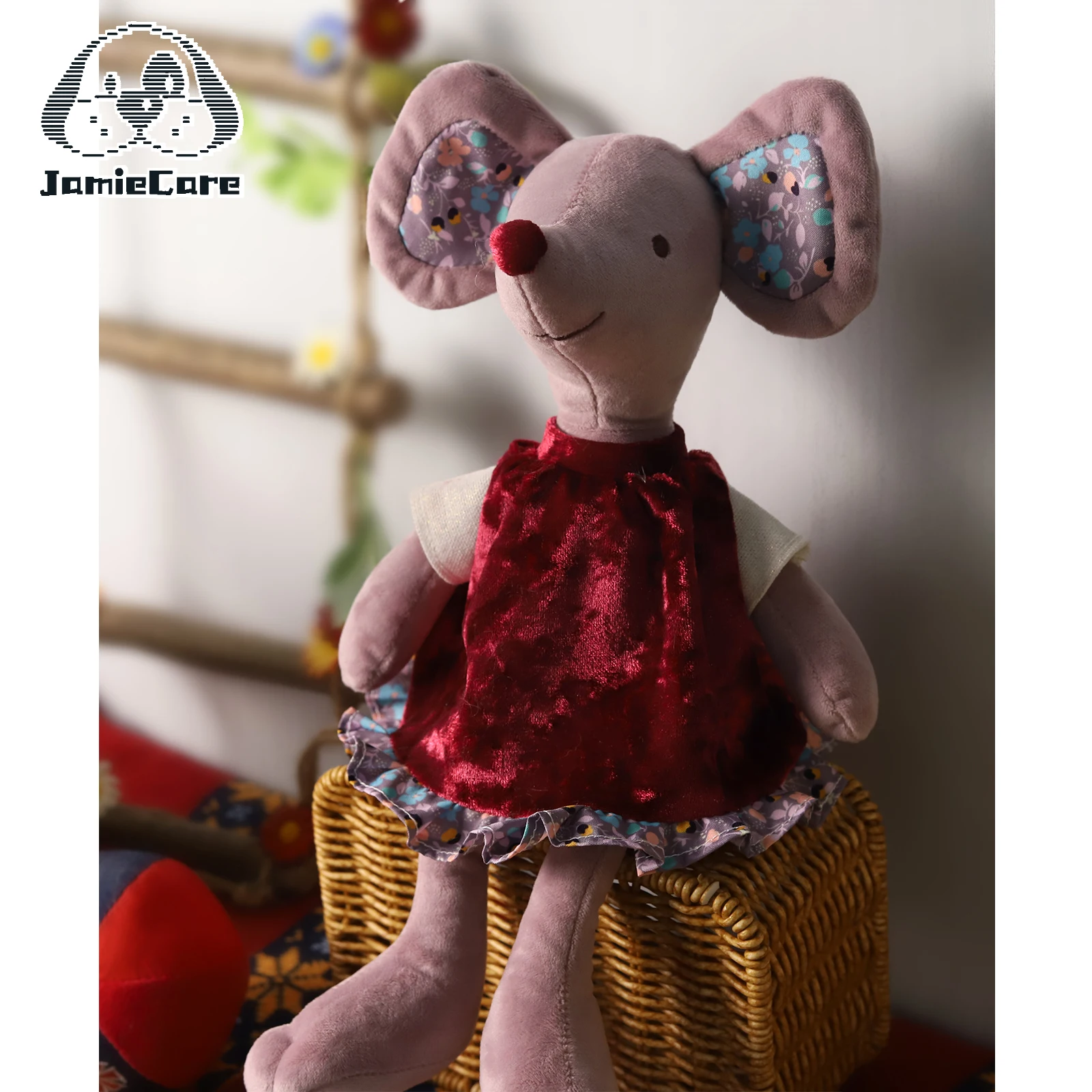 Stuffed Animal Mouse Dolls With Skirt Home Decoration Plush Mouse Toy for Children Spleeping Mate Room Ornament - 3