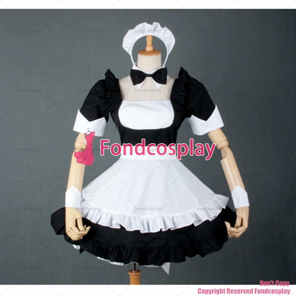 

Одежда для взрослых fondcosplay, сексуальная женская одежда, реальная мощность, Misaka Mikoto, черное Хлопковое платье, белый фартук, изготовленный на заказ [G783]