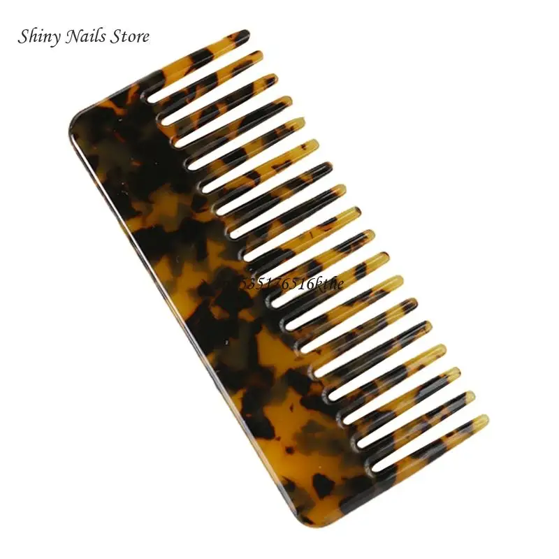 

Wide Tooth Pocket Hair Comb Cellulose Acetate Tortoise Detangling Hairbrush Tool Dropship