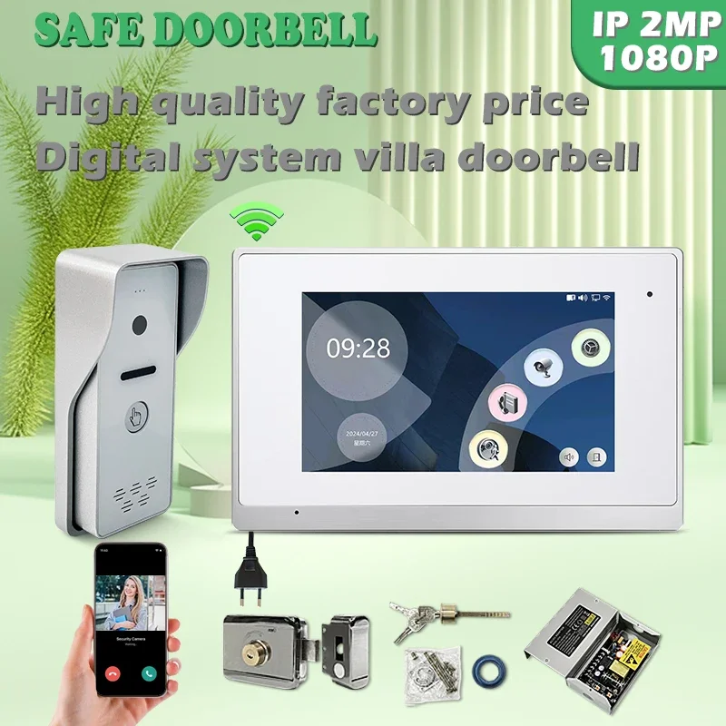 

1080P Intercom Doorbell SupportRJ45 Network Table Direct Connection And Multiple Languages Door Phone System With Best Services