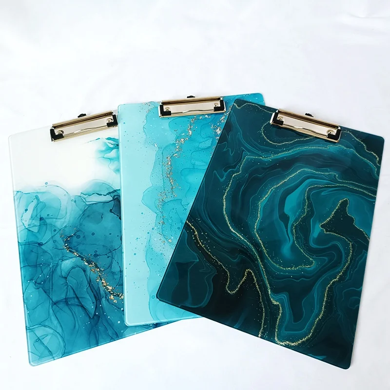 Writing Clipboard Art Print Series PS Plastic Folder A4 Board Clip Writing Clip Board Exam Paper Data