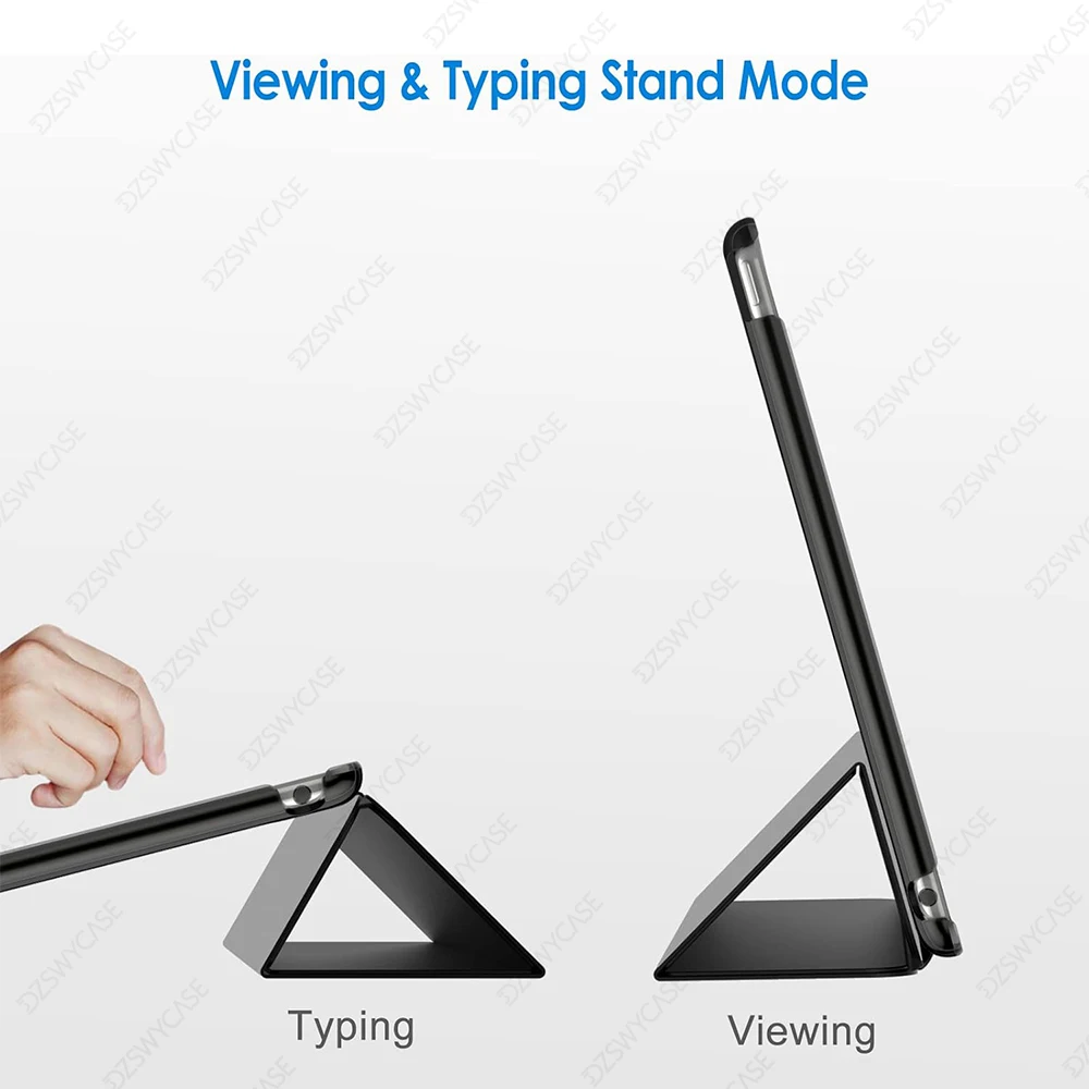 Universal 9.7-Inch Tablet Case with Trifold Stand, Translucent Back, and Auto Sleep/Wake Function