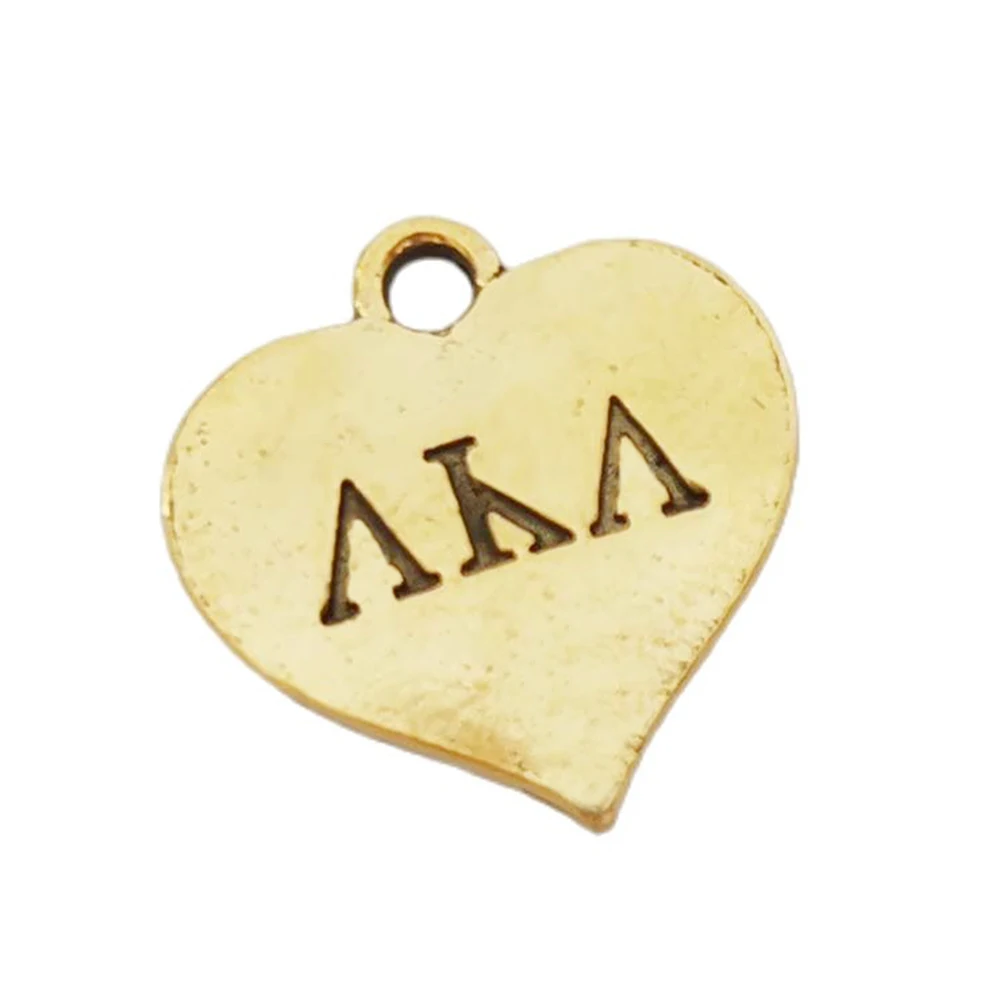 

10 pieces of Greek Heart Charm Letter DIY Pendant Jewelry Accessories
