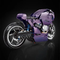 Technical Motorcycle Building Blocks City Sports Car Bricks Model Assembling MOC Gift Set Desktop Toys for Children BirthdayGift 3
