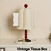 1pc Double Layered Elegant Tissue Box with Lid Dust Proof Retro Design Living room Tissue Box Key Jewelry Organizer 2