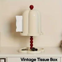 1pc Double Layered Elegant Tissue Box with Lid Dust Proof Retro Design Living room Tissue Box Key Jewelry Organizer 2