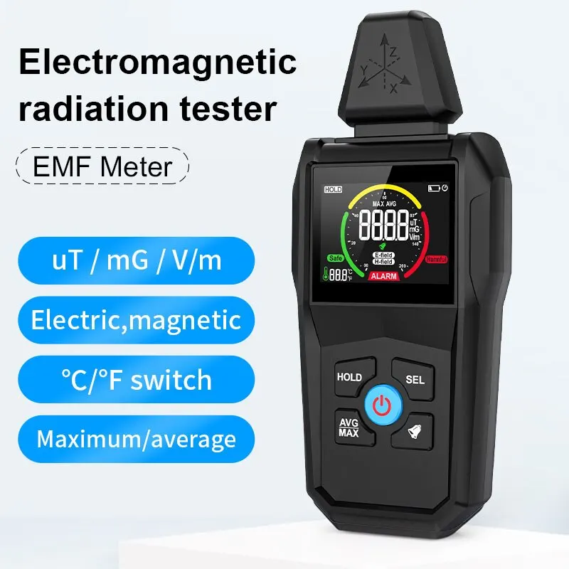 Radiation Detector 1PC EMF01 Electromagnetic Radiation Detector High Precision Household Electromagnetic Wave Radiation Measuring Instrument
