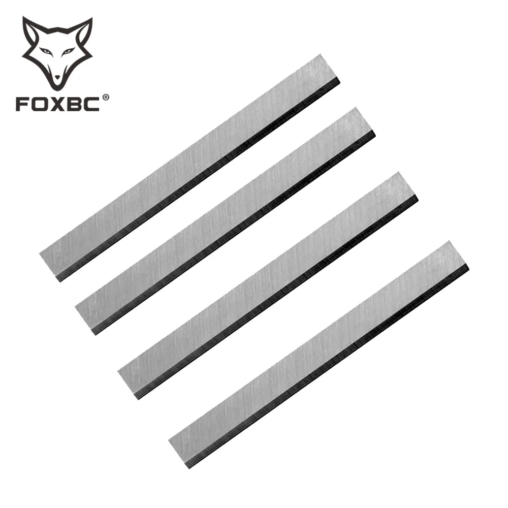 FOXBC 4pcs HSS Wood Planer Blade 210x30x3 mm Electric Planer Blades Knife foxbc hss wood planer blade 160 310mm electric planer blades knife for woodworking cut set of 3