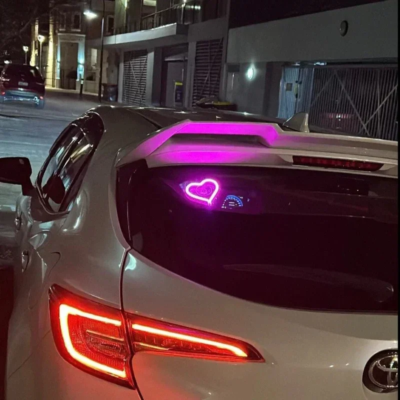 Car LED window lights interior decoration lights glowing heart atmosphere USB wiring car modification neon Car Decoration car accessories