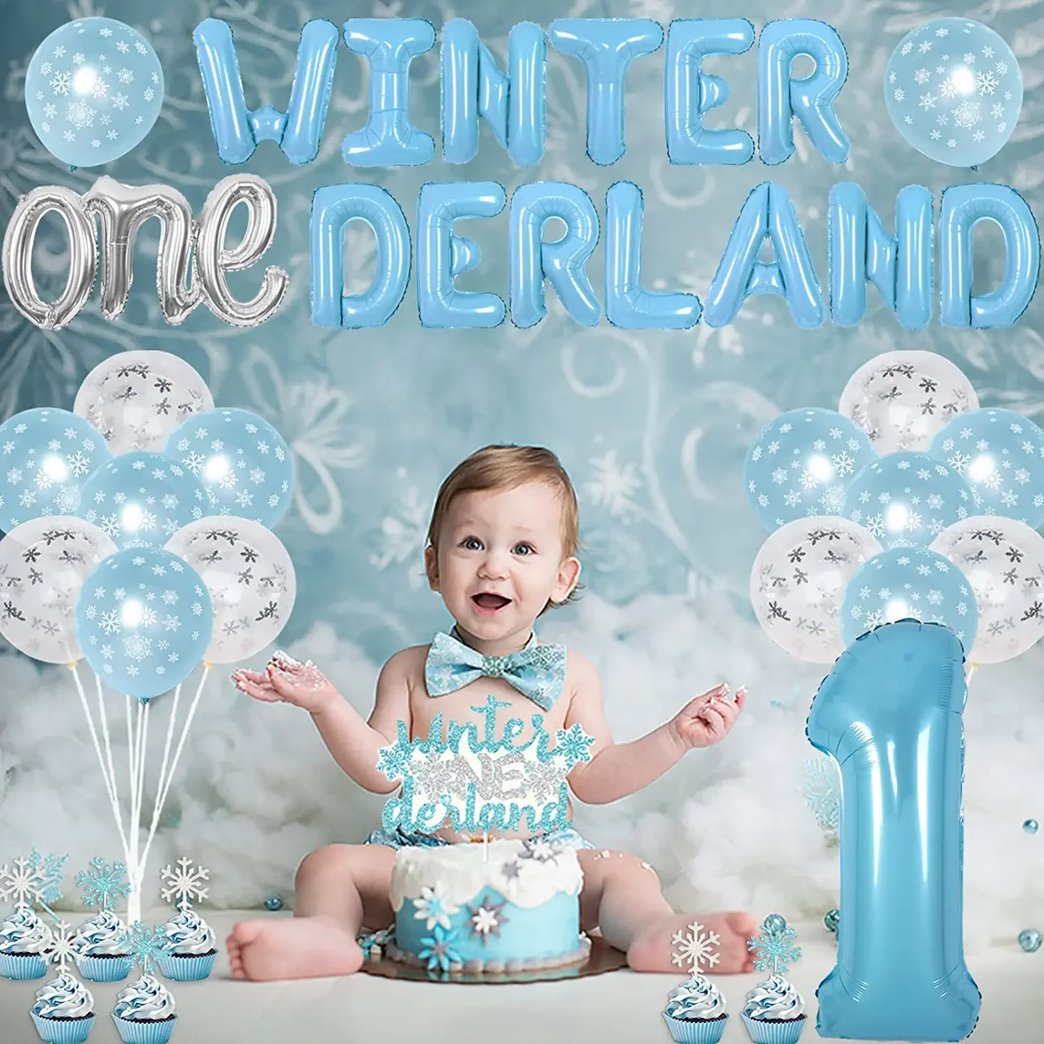 Great Choice Products Snowflake Teal Silver Party-Decorations Frozen Paper- Confetti - 100Pcs Glitter Teal Blue Silver