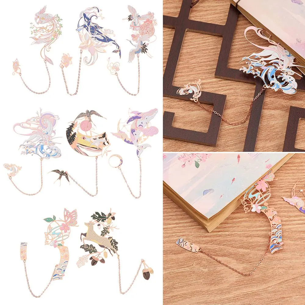

Stationery Retro Chinese style Pendant Book Clip Pagination Mark Bookmark Metal