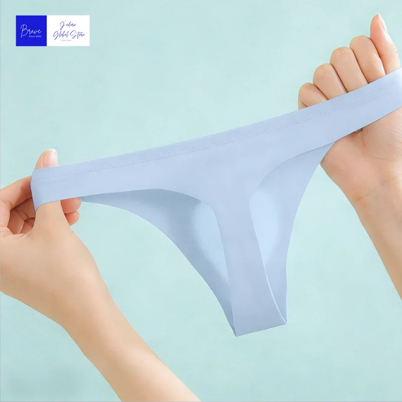 1pc Men's Ice Silky Smooth Thong - Lightweight Semi Sheer Ultra Sexy No-Stick, Breathable Pastel Color Casual Men Underwear