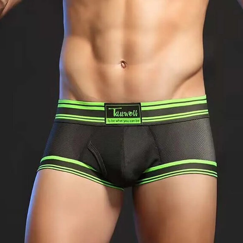 High Quality Men Boxers Underwear Sexy bulge Pouch Male Panties Low Waist Open Front Penis hole Man Boxershorts Gay Underpants 4