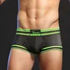High Quality Men Boxers Underwear Sexy bulge Pouch Male Panties Low Waist Open Front Penis hole Man Boxershorts Gay Underpants 4
