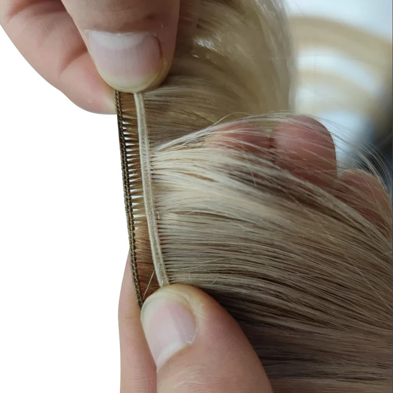 Straight Brazilian Genius Weft Natural Human Hair Bundles Double Drawn Invisible Human Hair Weaves 100G Women 14&ldquo;-28&lsquo;&rsquo;