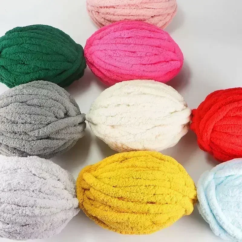 1Pc 250g Chunky Yarns for Knitting and Crochet Blanket Cushion Multicolor Chenille Thick Line Soft Warm Crochet Yarn Scarf Line 2